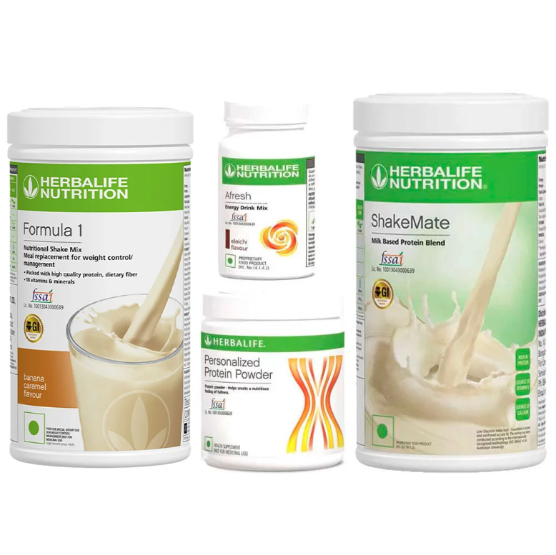 Herbalife Weight Loss Kit Banana Caramel Flavour – Pack of 4 (1250g)